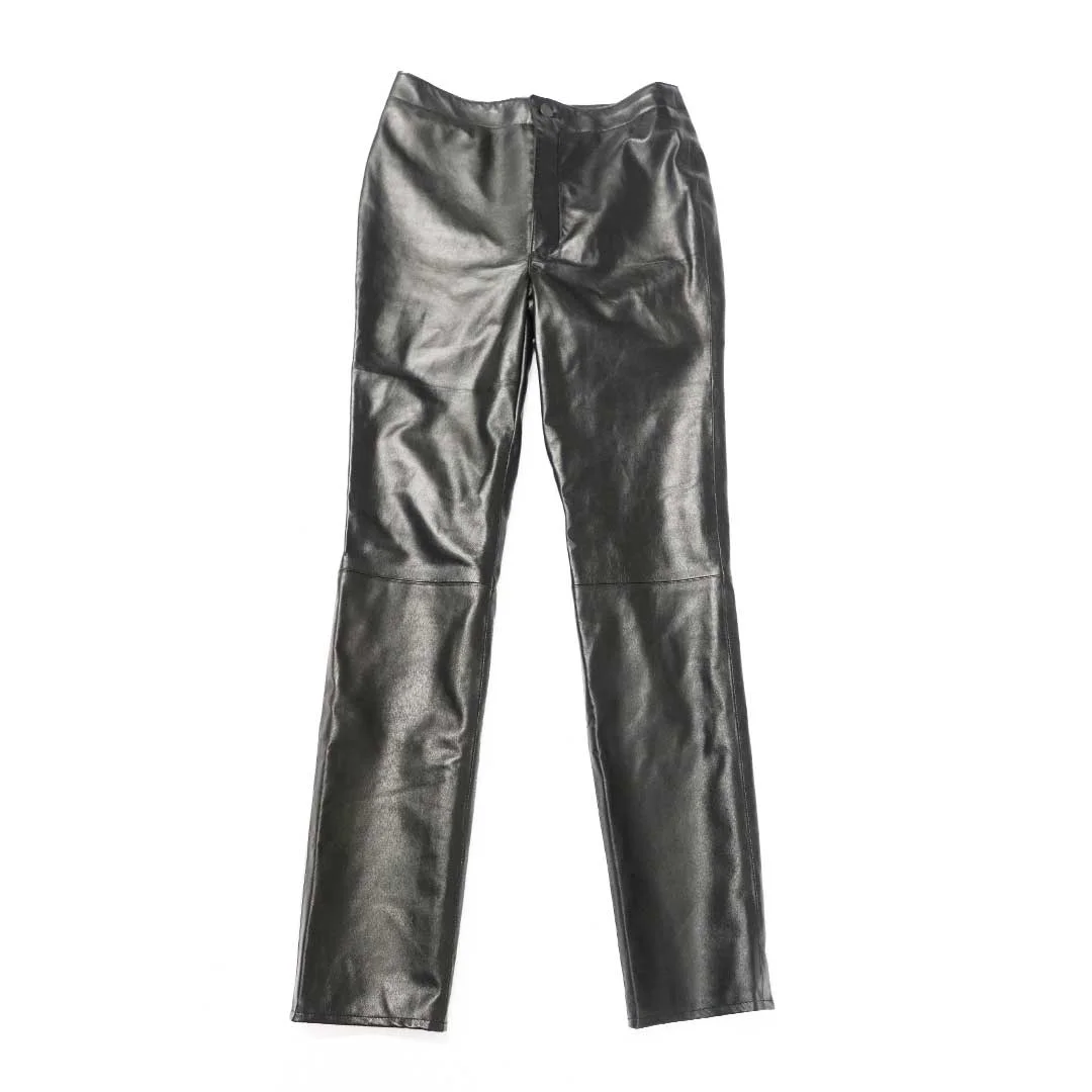 sleek-cut womens leather pants