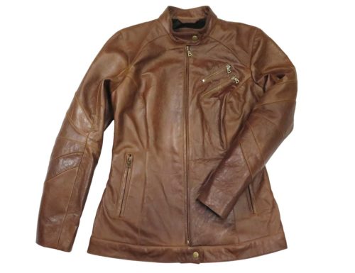 Feminine Leather Racer Jacket