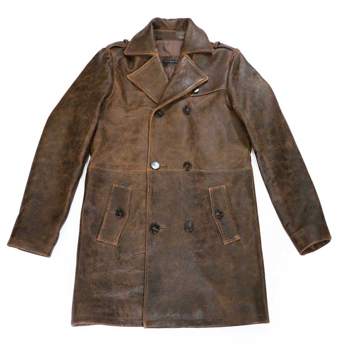 Men's Leather trench coat