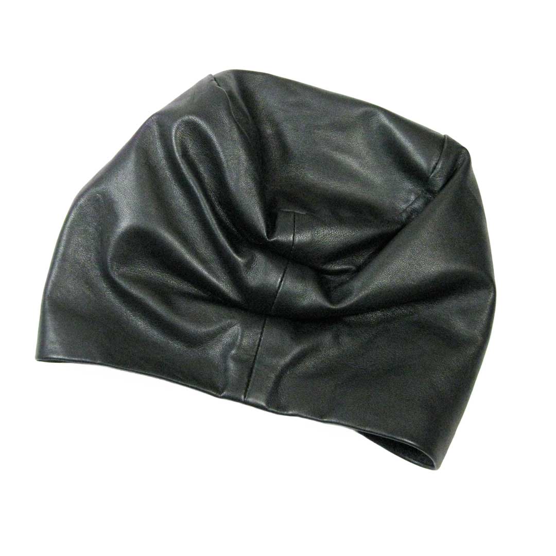 Black Leather turban- Made to order
